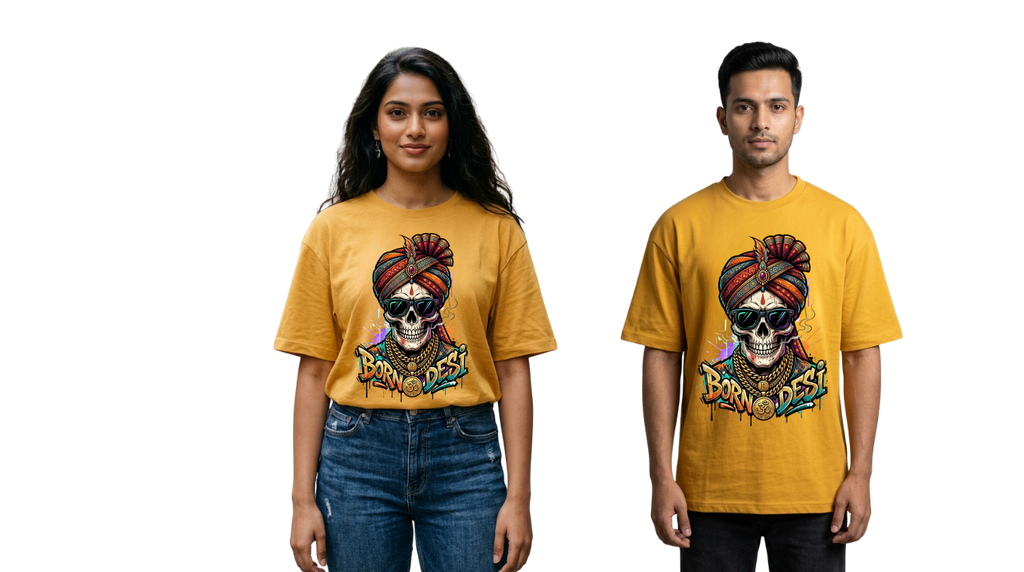 Born Desi Oversized T-Shirt | GenZique Streetwear