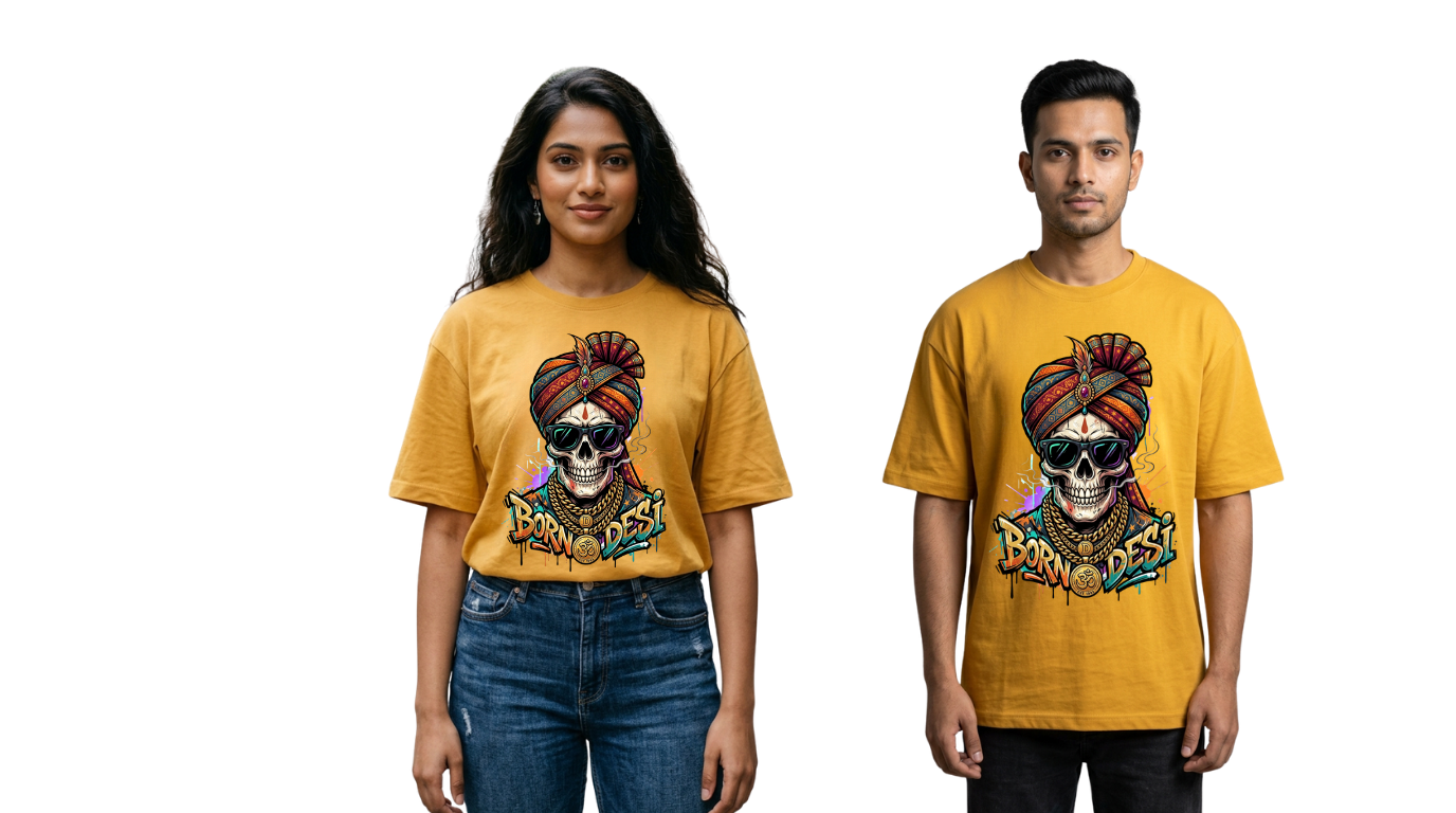 Born Desi Oversized T-Shirt | GenZique Streetwear