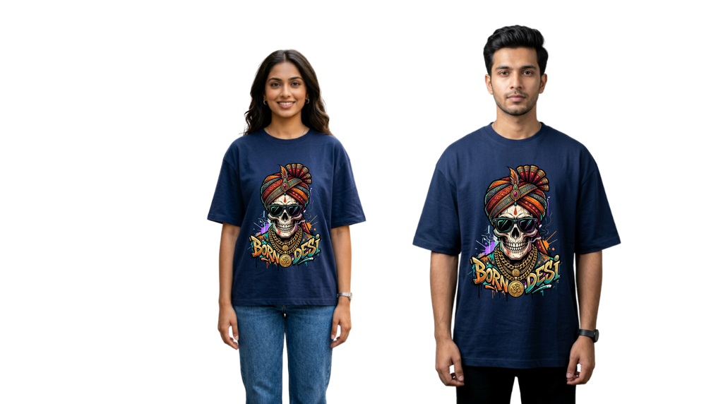 Born Desi Oversized T-Shirt | GenZique Streetwear