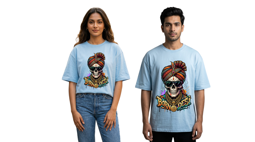 Born Desi Oversized T-Shirt | GenZique Streetwear