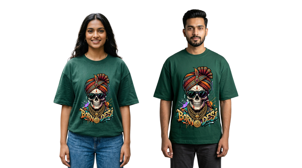 Born Desi Oversized T-Shirt | GenZique Streetwear
