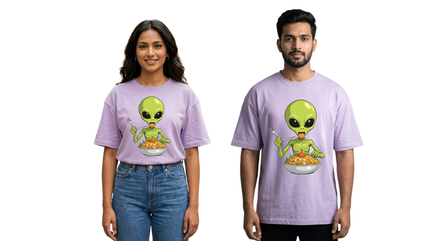 Alien Street Feast Oversized T-Shirt | GenZique