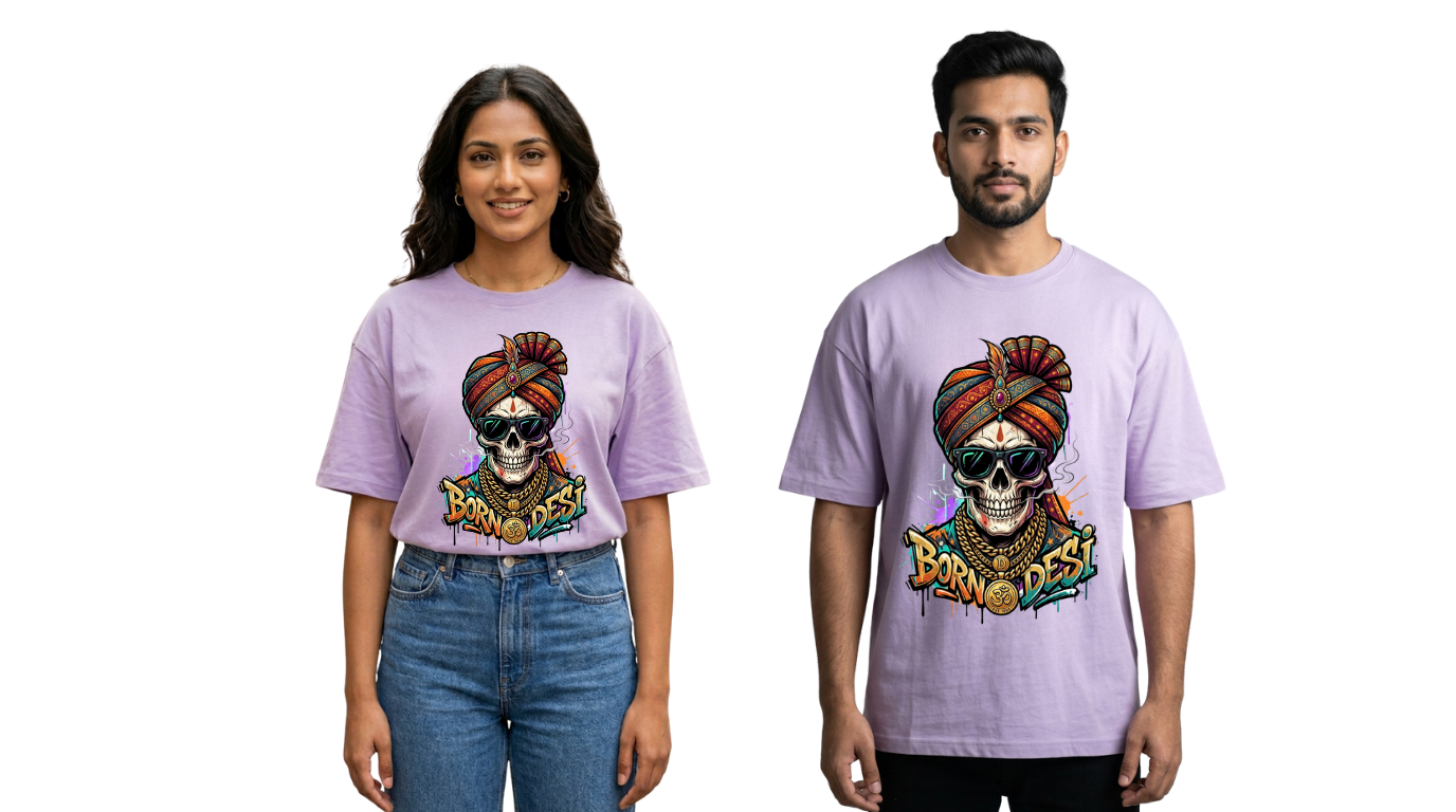 Born Desi Oversized T-Shirt | GenZique Streetwear