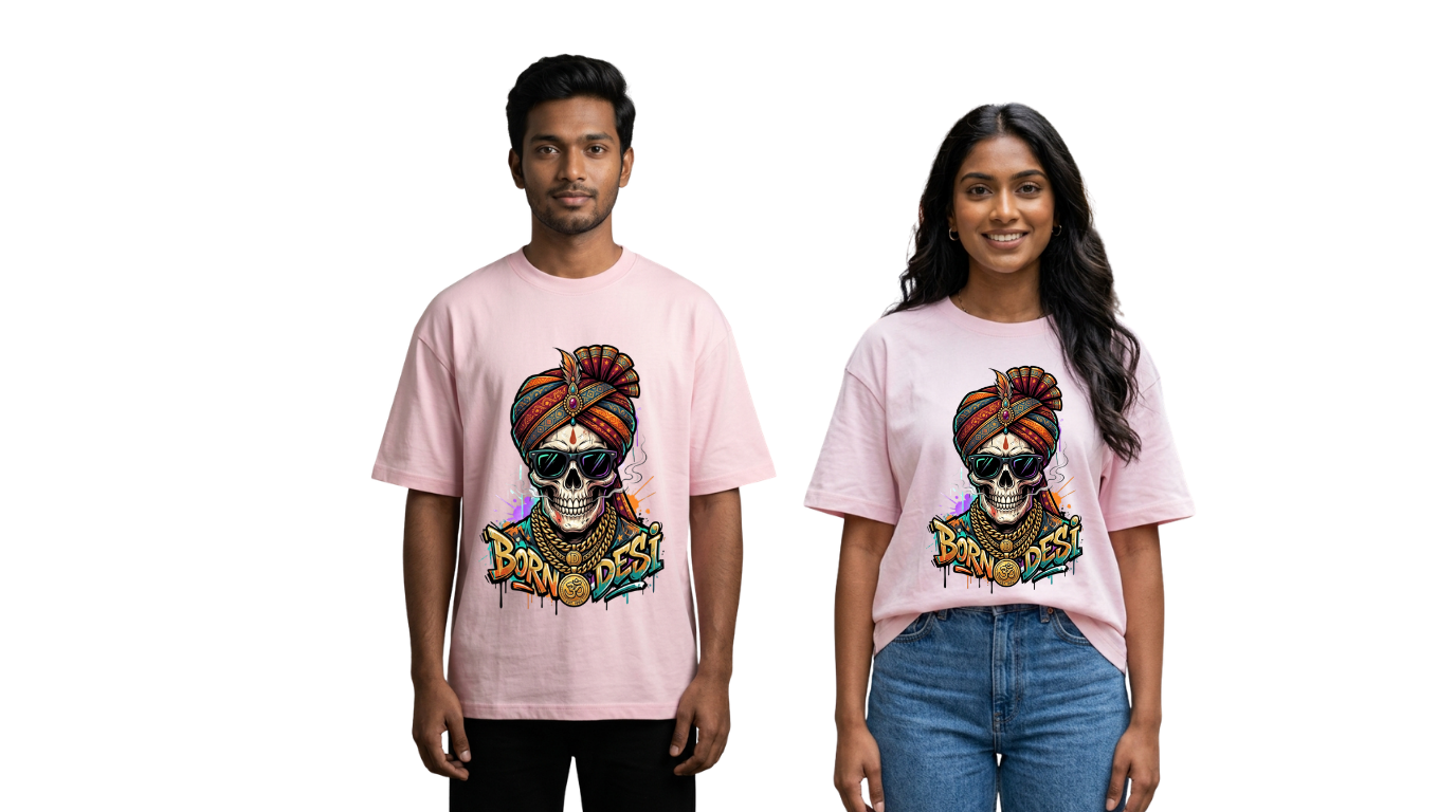 Born Desi Oversized T-Shirt | GenZique Streetwear