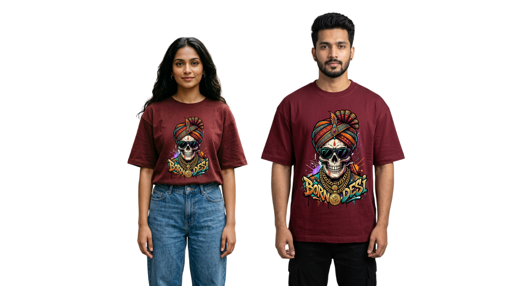 Born Desi Oversized T-Shirt | GenZique Streetwear