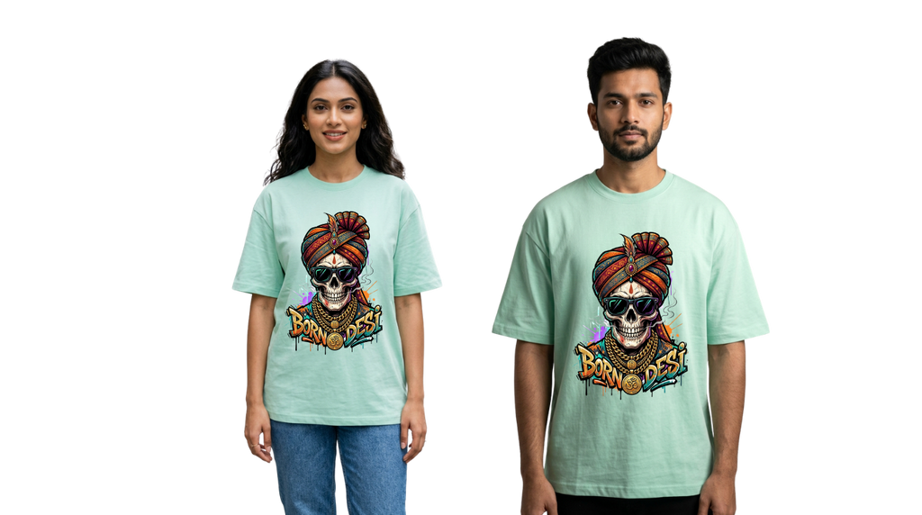 Born Desi Oversized T-Shirt | GenZique Streetwear