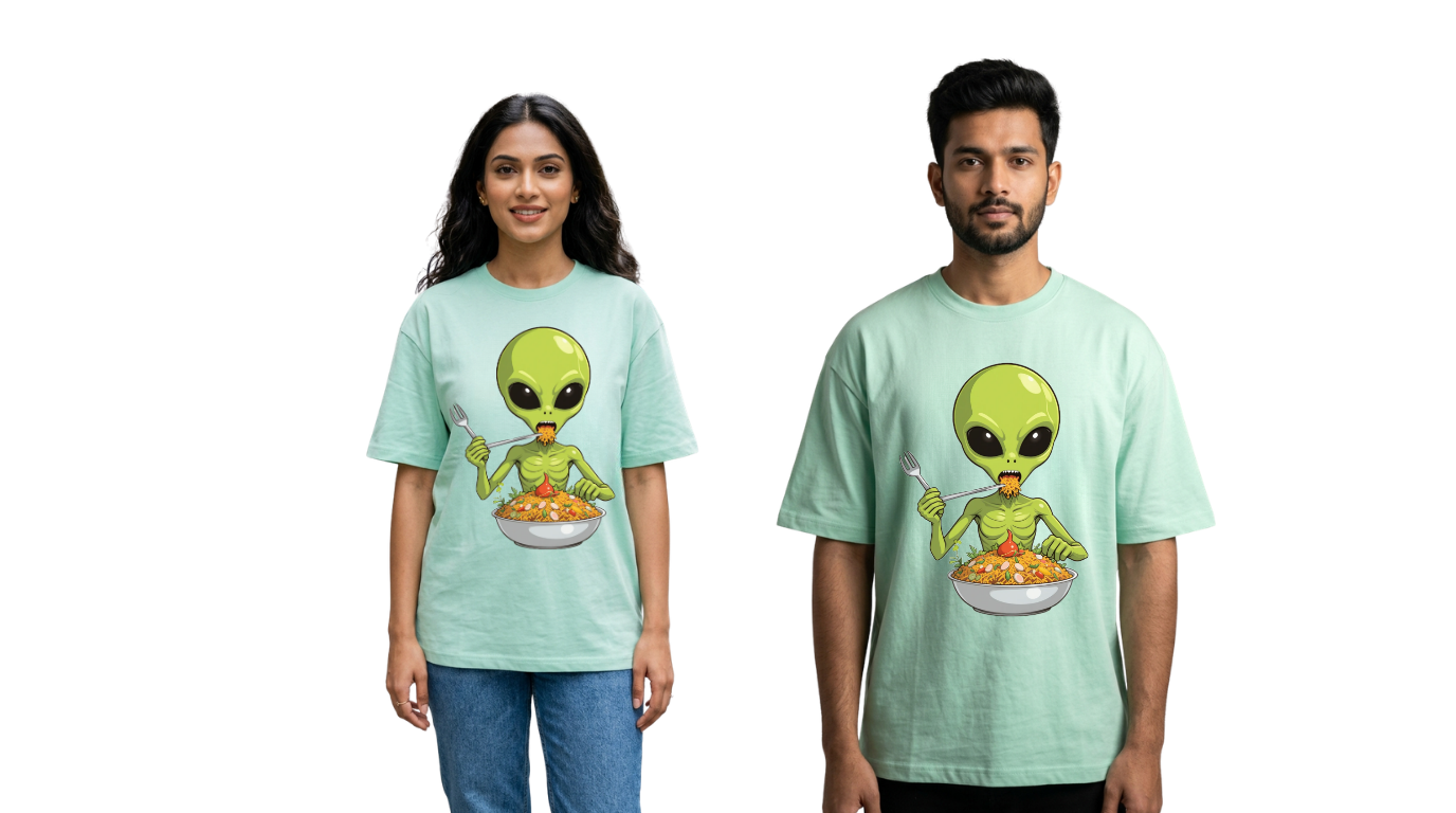 Alien Street Feast Oversized T-Shirt | GenZique