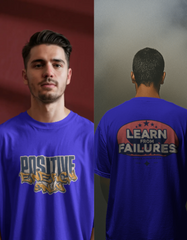 Inspire Every Angle Oversized T-Shirts - Positive Energy | Learn from Failures | GenZique