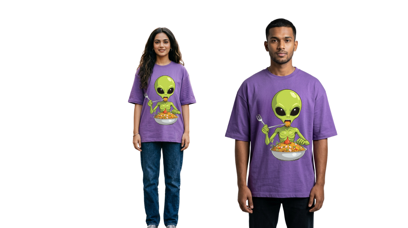 Alien Street Feast Oversized T-Shirt | GenZique