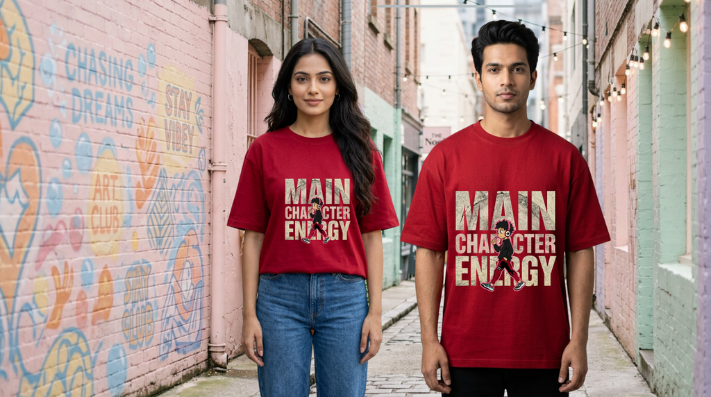 Main Character Energy Graphic Oversized T-Shirt | GenZique