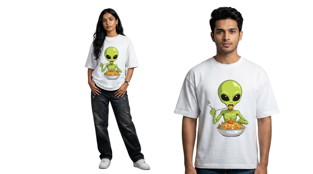 Alien Street Feast Oversized T-Shirt | GenZique